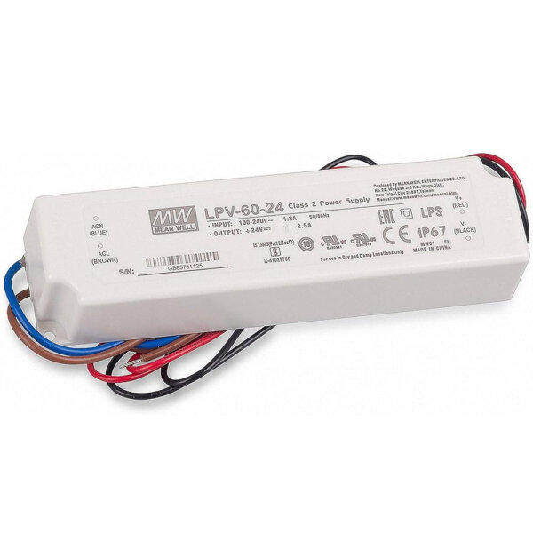 LPV-60-24 - 60W 24V 2.50A Dış Mekan Driver