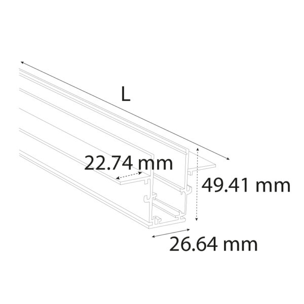 VR127-1 - 48V Trimless Sıva Altı Magnet Ray - Görsel 2