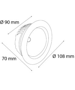 VR205 Sıva Altı Downlight Armatür
