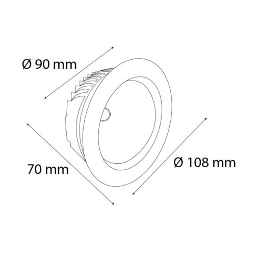 VR205 Sıva Altı Downlight Armatür - Görsel 2