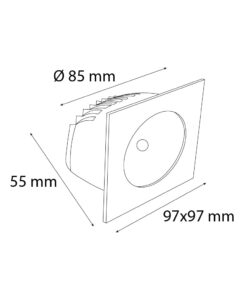 VR209 Kare Sıva Altı Downlight Armatür