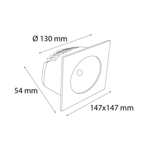 VR209 Kare Sıva Altı Downlight Armatür - Görsel 4