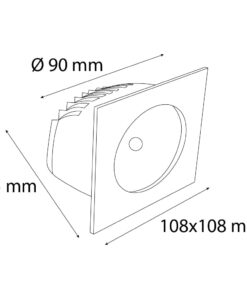 VR210 Kare Sıva Altı Downlight Armatür