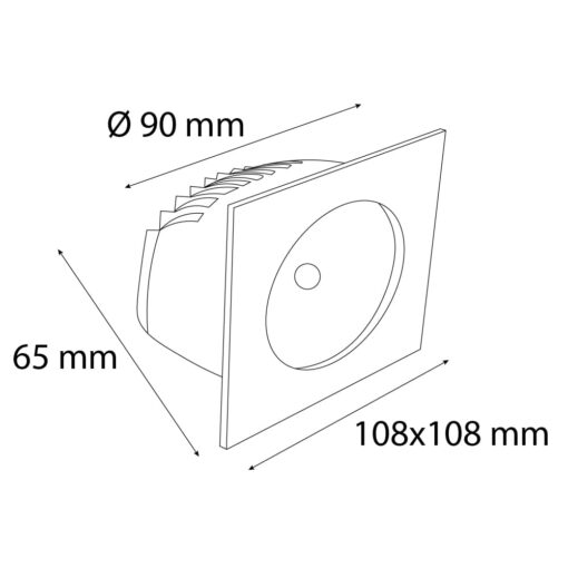 VR210 Kare Sıva Altı Downlight Armatür - Görsel 2
