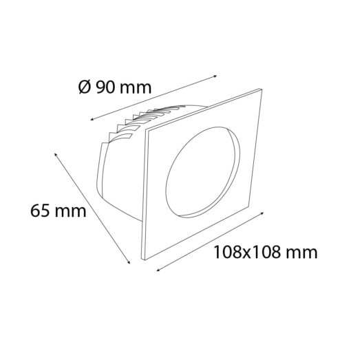 VR211 Kare Sıva Altı Downlight Armatür - Görsel 2