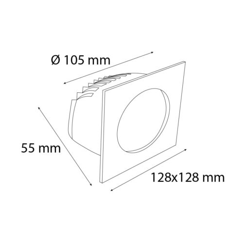 VR211 Kare Sıva Altı Downlight Armatür - Görsel 3