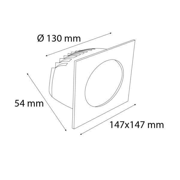 VR212 Kare Sıva Altı Downlight Armatür - Görsel 4