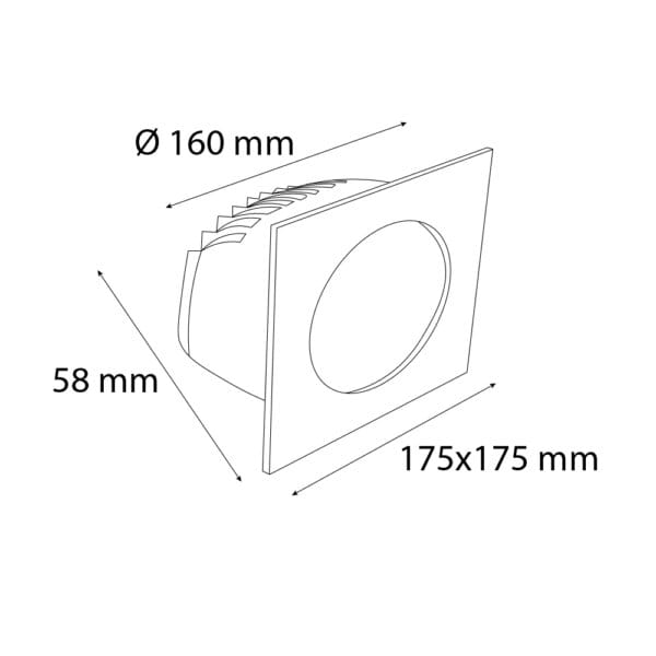VR212 Kare Sıva Altı Downlight Armatür - Görsel 5