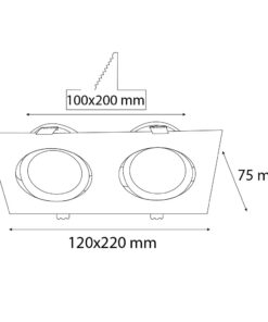 VR220 İkili Sıva Altı Armatür