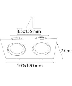 VR223 İkili Sıva Altı Armatür