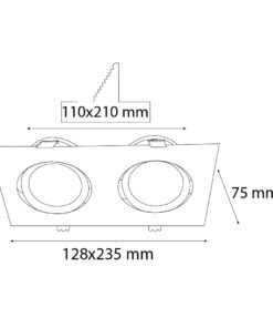 VR226 İkili Sıva Altı Armatür