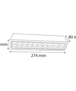 VR240-10.SM - 10'lu Laser Blade Sıva Üstü Armatür