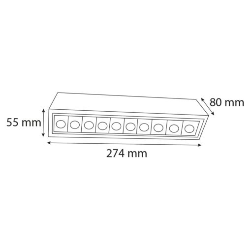VR240-10.SM - 10'lu Laser Blade Sıva Üstü Armatür - Görsel 2