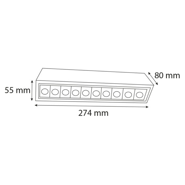 VR240-10.SM - 10'lu Laser Blade Sıva Üstü Armatür - Görsel 2