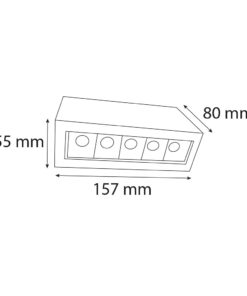 VR240-5.SM - 5'li Laser Blade Sıva Üstü Armatür