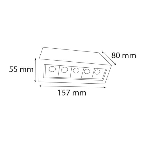 VR240-5.SM - 5'li Laser Blade Sıva Üstü Armatür - Görsel 2