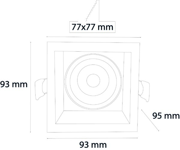 VR243 Kare Sıva Altı Led Armatür - Görsel 3