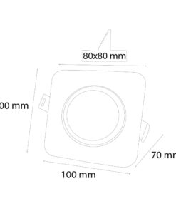 VR244 Kare Sıva Altı Armatür