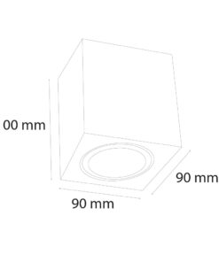 VR278 -  Sıva Üstü Kare Armatür