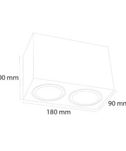 VR279 - İkili Sıva Üstü Kare Armatür