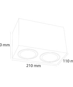VR281 - İkili Sıva Üstü Kare Armatür