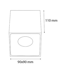 VR284 - Sıva Üstü Kare Armatür