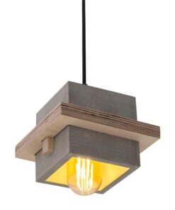 VR318 - Dekoratif Ahşaplı Kare Beton Sarkıt