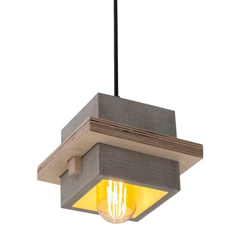 VR318 - Dekoratif Ahşaplı Kare Beton Sarkıt