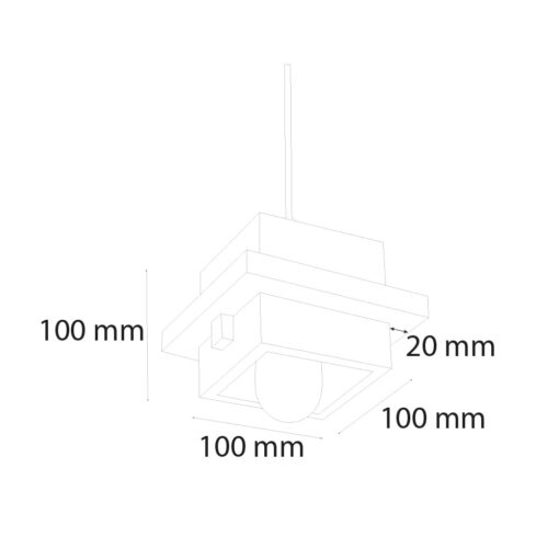 VR318 - Dekoratif Ahşaplı Kare Beton Sarkıt - Görsel 3