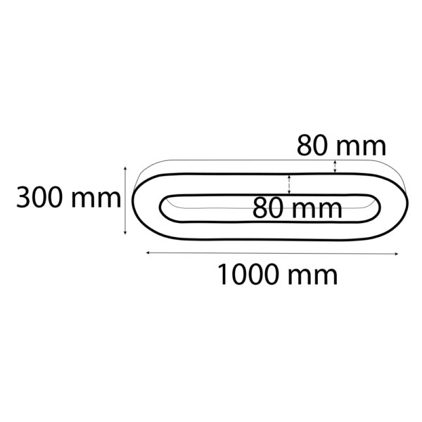 VR414 Dekoratif Oval Lineer Aydınlatma - Görsel 3