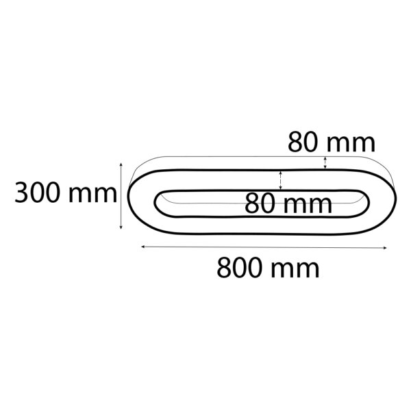 VR414 Dekoratif Oval Lineer Aydınlatma - Görsel 2