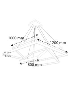 Alternative view of VR417 Dekoratif Kare Lineer Aydınlatma