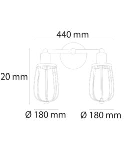 VR501 Vintage İkili İç Mekan Aplik