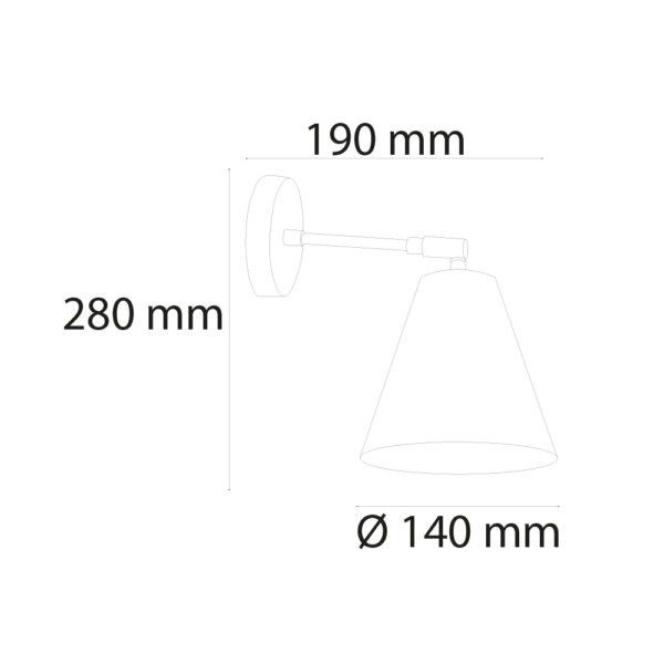 VR502 Şapkalı İç Mekan Aplik - Görsel 2