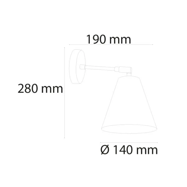 VR502 Şapkalı İç Mekan Aplik - Görsel 2