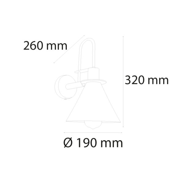 VR503 Şapkalı İç Mekan Aplik - Görsel 2