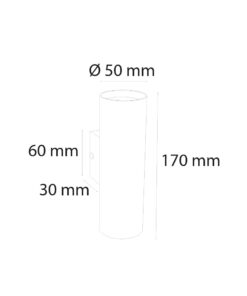 VR512 - Çift Yönlü Boru Tipi İç Mekan Aplik