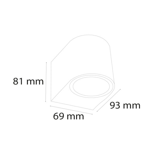 VR602 - Tek Yönlü Oval GU10 Dış Mekan Armatür - Görsel 2