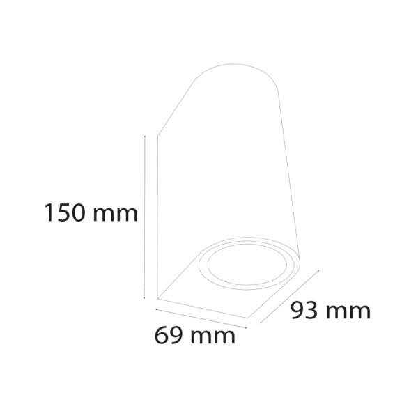 VR603 - Çift Yönlü Oval GU10 Dış Mekan Armatür - Görsel 2