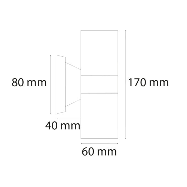 VR605 - Çift Yönlü Dış Mekan Aplik - Görsel 2