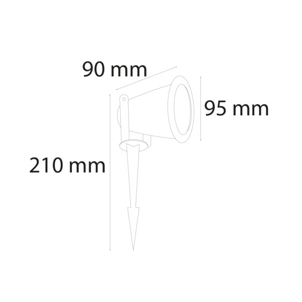 VR607 - GU10 Kazıklı Çim Armatürü - Görsel 2