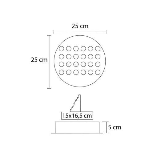 VR802 - Yuvarlak Kuyumcu Armatürü 36W - Görsel 2
