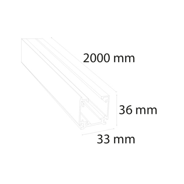 VR922 - 2 Metre Sıva Üstü Trifaze Ray - Görsel 2