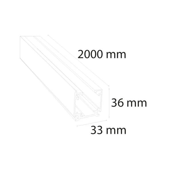 VR922 - 2 Metre Sıva Üstü Trifaze Ray - Görsel 2