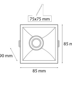 VR248 Kare Sıva Altı Led Armatür
