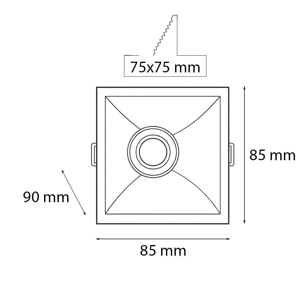VR248 Kare Sıva Altı Led Armatür VR248 Kare Sıva Altı Led Armatür