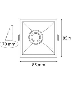 VR248 Kare Sıva Altı Led Armatür