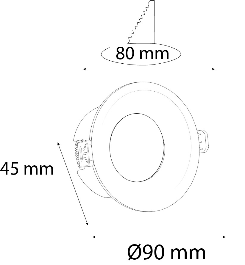 VR256 Sıva Altı Downlight Armatür VR256 Sıva Altı Downlight Armatür