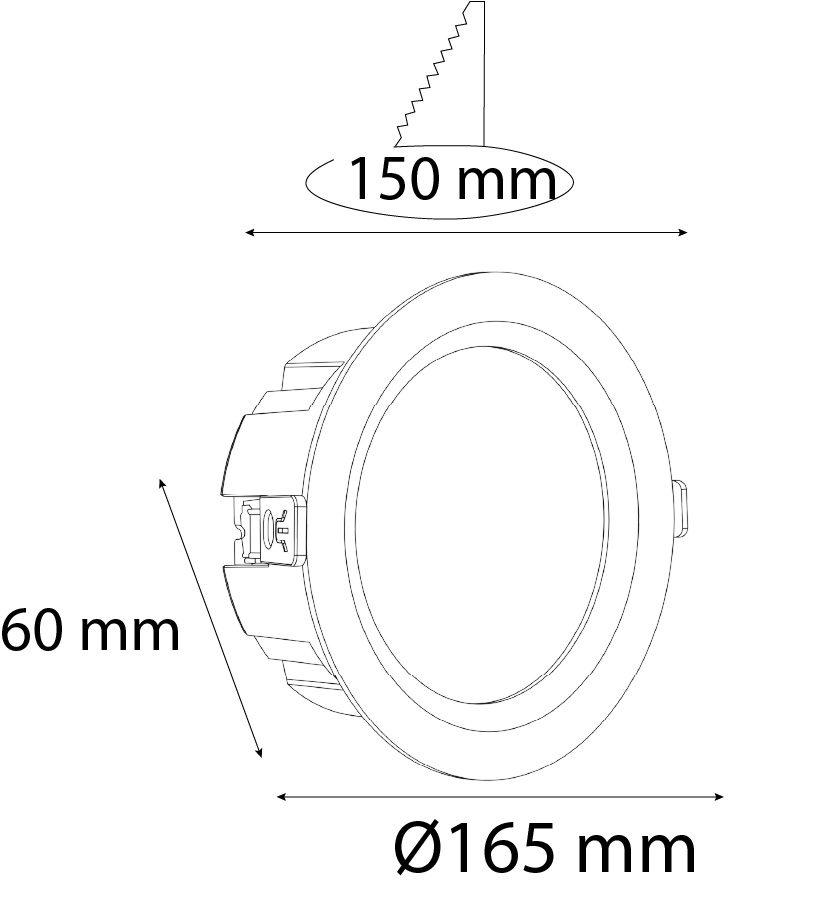 VR256 Sıva Altı Downlight Armatür VR256 Sıva Altı Downlight Armatür